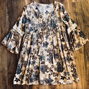 Anthropologie entro boho tunic dress size small